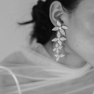 A.B. Ellie Harlow Floral Drop Earrings | Fresh Water Pearl Floral Earrings